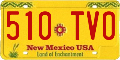 NM license plate 510TVO