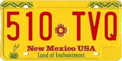 NM license plate 510TVQ