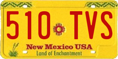 NM license plate 510TVS