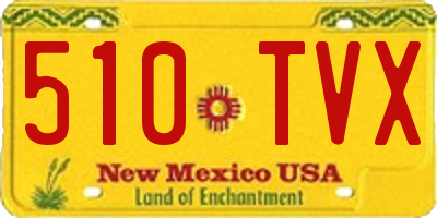 NM license plate 510TVX