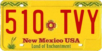 NM license plate 510TVY