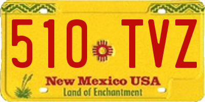 NM license plate 510TVZ