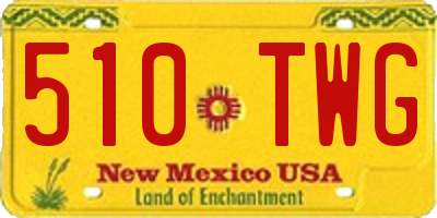 NM license plate 510TWG