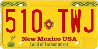 NM license plate 510TWJ