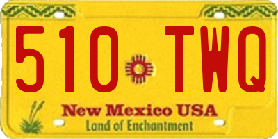NM license plate 510TWQ
