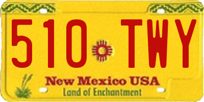 NM license plate 510TWY