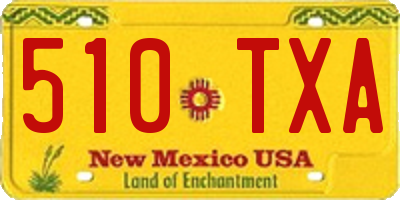 NM license plate 510TXA