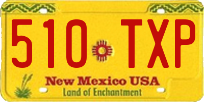 NM license plate 510TXP
