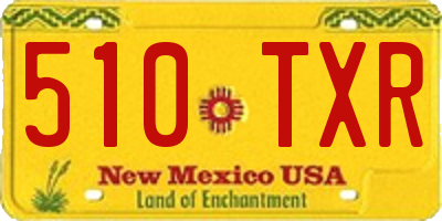 NM license plate 510TXR