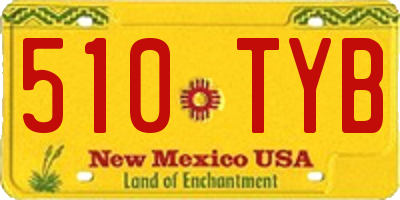 NM license plate 510TYB
