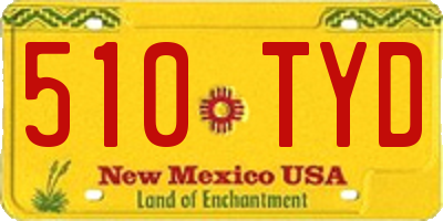 NM license plate 510TYD