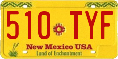 NM license plate 510TYF