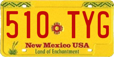 NM license plate 510TYG