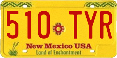 NM license plate 510TYR