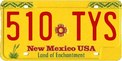 NM license plate 510TYS
