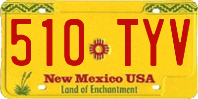 NM license plate 510TYV