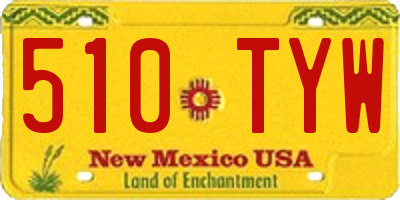 NM license plate 510TYW
