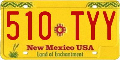NM license plate 510TYY