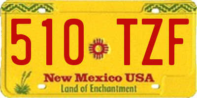 NM license plate 510TZF