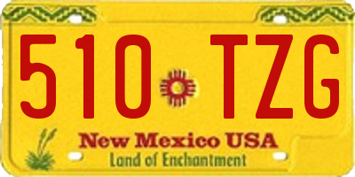 NM license plate 510TZG