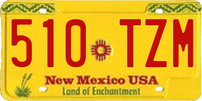 NM license plate 510TZM