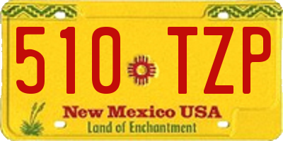 NM license plate 510TZP