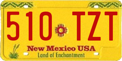 NM license plate 510TZT