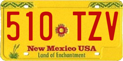 NM license plate 510TZV