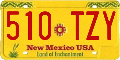 NM license plate 510TZY