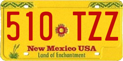 NM license plate 510TZZ