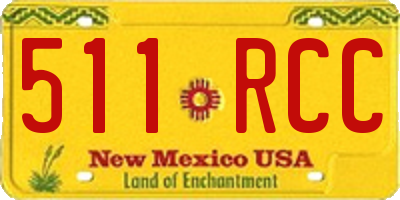 NM license plate 511RCC