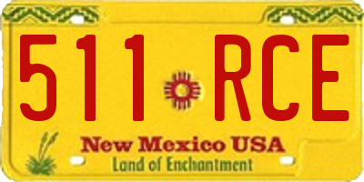 NM license plate 511RCE