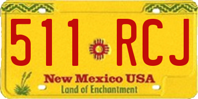 NM license plate 511RCJ