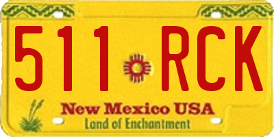 NM license plate 511RCK
