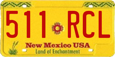 NM license plate 511RCL