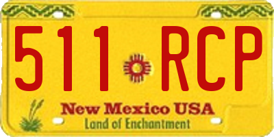 NM license plate 511RCP