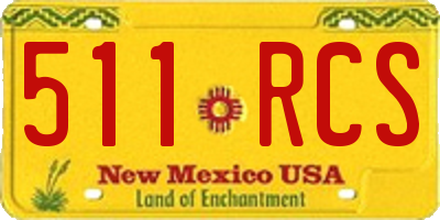 NM license plate 511RCS