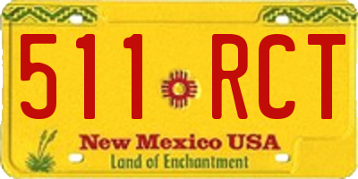 NM license plate 511RCT