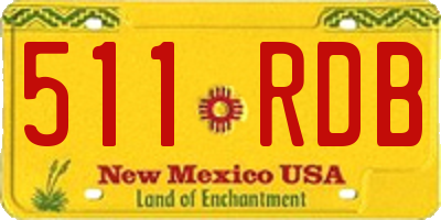 NM license plate 511RDB