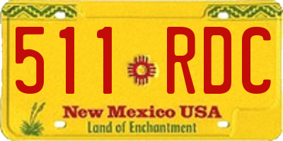 NM license plate 511RDC