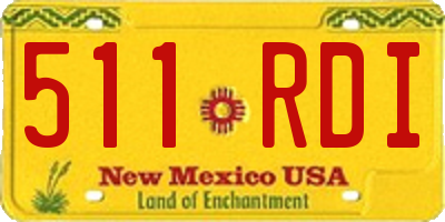 NM license plate 511RDI