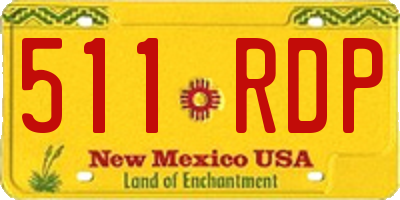 NM license plate 511RDP