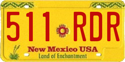 NM license plate 511RDR