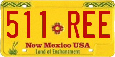 NM license plate 511REE