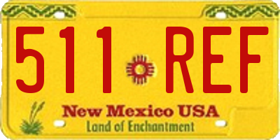 NM license plate 511REF