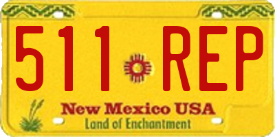 NM license plate 511REP