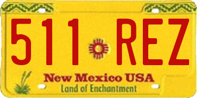 NM license plate 511REZ