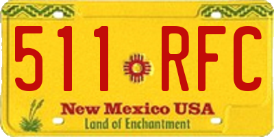 NM license plate 511RFC