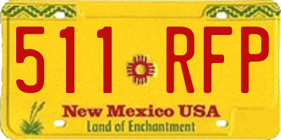 NM license plate 511RFP