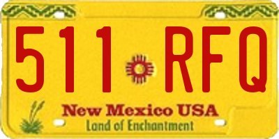 NM license plate 511RFQ
